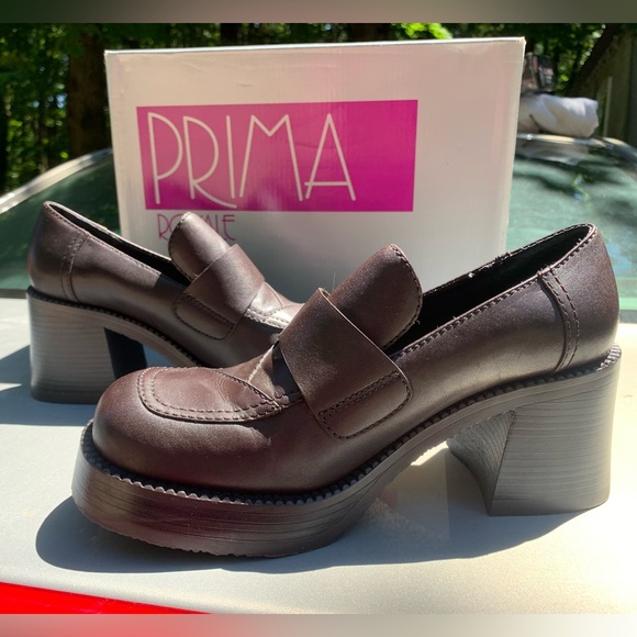 Y2K Prima Royale Kicker Chunky Wedge Heel Slip On Shoes Size 7.5 - Picture 1 of 11